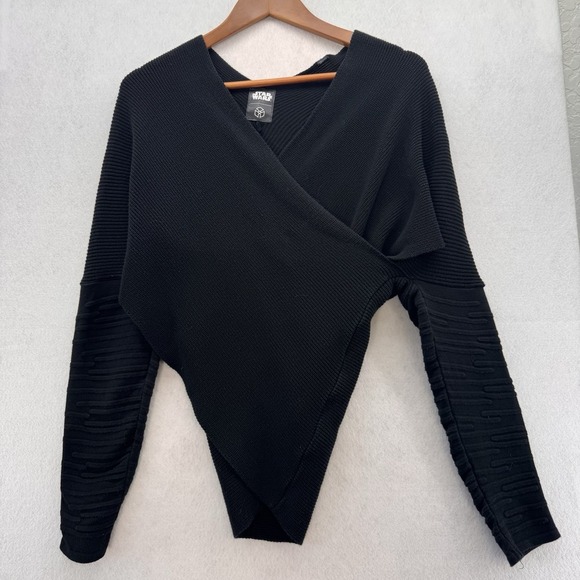 Star Wars Musterbrand Dark Rey Black Knitted Wrap Jakku Sweater Women's MEDIUM - Picture 1 of 12